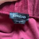 Bebe  Logo Striped Velvet Velour Track Pants Size Medium Photo 6