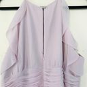 Donna Morgan New  Skye Ruffles Cutaway Halter Pink Gown Women's Size 18 Photo 10