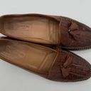 Nordstrom  Italian Handmade Croc Embossed Leather Loafers Women's Preppy 8.5 Photo 1