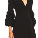 Alexis NWT  Pintucked Sleeve V Neckline Fia Mini Dress Black Women's Size Medium Photo 1