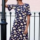 Alexis Boden  Fluted Sleeve Fit-and-Flare Floral Dress in Navy Size US4 Long NWT Photo 0