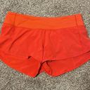 Lululemon Fire red/orange lulu shorts Photo 1