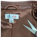 Denim & Co  brown leather full zip jacket Large Photo 11