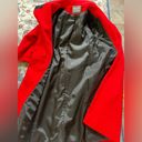Vintage 1970s Rothschild Women’s Wool Long Coat, Size 8 Red and Black Photo 8