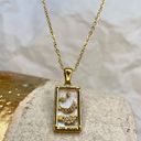 The Moon Spiritual Good Energy Stainless Steel 18K Gold Necklace Photo 3