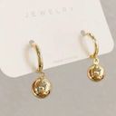 18K Gold Plated Small Round Ball Dangle Drop Earrings for Women Photo 0