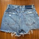 Abercrombie & Fitch Abercrombie Distressed Denim High Rise Natural Rise Short Photo 3