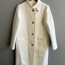 J.Crew  NWT Textured Wool Blend Coat in Ivory Size 8 Photo 3