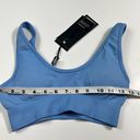 Bo and Tee  Baby Blue Ribbed Lightly Padded Athleisure Sports Bra NWT New XS Gym Photo 6