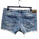 Silver Jeans Silver Classic Stretch Boyfriend Shorts Blue Size 34 Festival Beach Boho Summer Photo 11