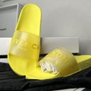 Givenchy Men's Size 8  BNWT Yellow Logo Slides Photo 2