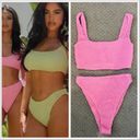 Naked Wardrobe NWOT  Smocked 2 Piece Bikini Pink size Small Photo 1