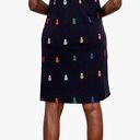 Boden USA Boden Polly Embroidered Dress Navy Pineapple Photo 2