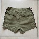 ZARA  Green Woven Embroidered Tassel Shorts Size 4 Photo 1