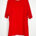 Krass&co D& Shirt Womens XL Red Short Sleeve Tshirt Stretch Vneck Cotton Blend Photo 1