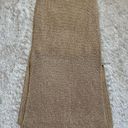 The Row All Medium Knit Midi Skirt with Slits Elastic Waist Tan Camel Lined Photo 2