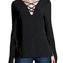 Ramy Brook  Black Bell Sleeve Top Sz. 6 Photo 1