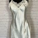 Linea Donatella  White Beaded Nightgown Lingerie Satin Babydoll Medium Photo 0