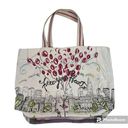 Brighton  Free Your Heart Canvas Tote Bag Shoulder City Heart Balloon Purse Photo 0