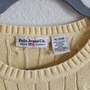 Polo  Jeans Co Cable Knit Sweater Womens Size S Crew Neck Classic Yellow‎ Photo 3