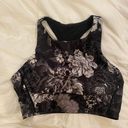 Zella Stardust Racerback Black and White Floral Sports Bra Size M Photo 1