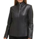 Cole Haan  Wing Collar Faux Leather Coat - Size S Photo 0