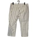 Krass&co NY &  7th Avenue White Striped Cotton Blend Cropped Pants Women Sz 12 Photo 1