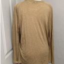 Vince  Tan Viscose Long Sleeve Pullover Crewneck Blouse M Photo 2