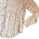 Rails  Women’s Sz M Peach Powder Pink Plaid Button Front Hunter Shirt Photo 5