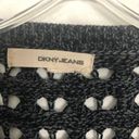 DKNY  Jeans Open Knit Blue Cardigan Photo 1