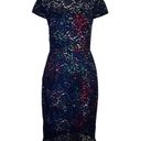 Betsey Johnson  navy blue lace cocktail midi dress size 2 Photo 1