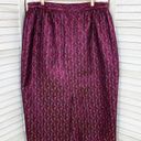 Elite Champagne Metallic Brocade Jacquard Pencil Midi Skirt Gray Pink 18 Photo 7