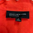 Jones New York  Blouse Orange Roll Tab Sleeves Gold Buttons NEW Photo 4