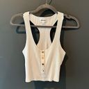 Buttons Revolve White Crop Top with Rose Gold , Small Photo 6