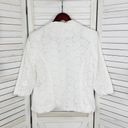 Dress Barn  Eyelet Linen Blazer Jacket White Medium Cottagecore Photo 8