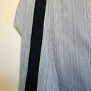 J Brand  Blue/White Pinstripe Button Down Blouse- Size Small Photo 7