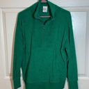 Aerie  Offline Women Terrycloth Quarter Zip Pullover Sweatshirt|Kelly Green|Small Photo 0