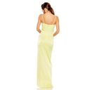 Mac Duggal  Bustier Side Ruched Bodycon Gown in Lemon Yellow Size US 8 Photo 2