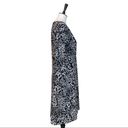 Ellen Tracy Women's Faux Wrap Dress Jersey Black Snow Leopard Size Medium M Photo 2