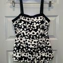 Apt. 9  Plus Size Black/White Print Tankini Top size 20W Photo 0