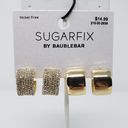 BaubleBar NWT Sugarfix by  2 Pack Cuff Style Post Gold-Tone Earrings Women's Photo 0