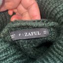 Zaful  Womens Cable Knit Turtleneck Pullover Sweater Green One Size NWT Photo 4