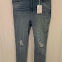 Good American  Good Legs Crop Distressed Jeans in Light Blue  Size 2 / 26 NWT Photo 2