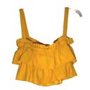 Mango IORANE  ruffle Crop Top women sz M Photo 2