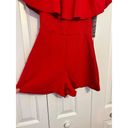 Almost Famous  red off the shoulder romper NEW S Photo 3