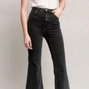 Rolla's  High Rise Eastcoast Crop Flare Washed Black Jeans Size 28 Photo 0
