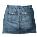 White House | Black Market  Womens Size 4 Denim Mini Skirt Button Up Zip Photo 1