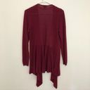 Torrid  00 Plus Size Cardigan Drape Front Sweater Burgundy Red Open Lightweight Photo 9