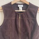 YOU BABES Vintage 90s Y2K Dark Brown Front Full Zip Sleeveless Cropped Tank Top Size M Photo 2