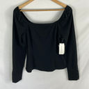 Treasure & Bond NWT  Square Neck Top In Black Size Medium Photo 1